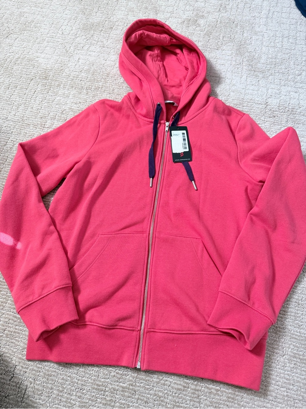 NWT S Peloton Zip-Up Hoodie with Hood and Drawstrings
